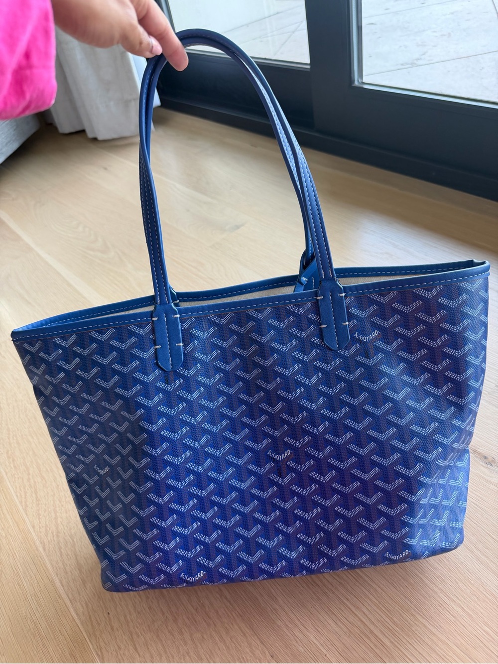Blue Patterned Tote Bag